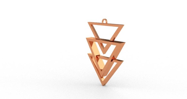 geometric pendant earrings 2d decor interior design art keychain emblem logo accessory jewelry 3d print model - Mito3D