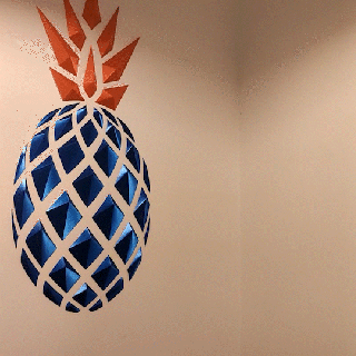 geometric pineapple wall art Art 2dart 2d_art deco decor decoration geometry home_decor lowpoly low_poly sculpture triangle wallart wall_art wall_mount 3d print model - Mito3D