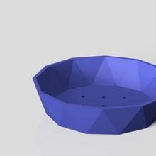 geometric plant vase architecture low poly pot 3d print model - Mito3D