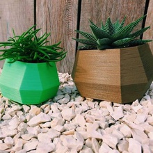 geometric planters v2 home 3d print model - Mito3D