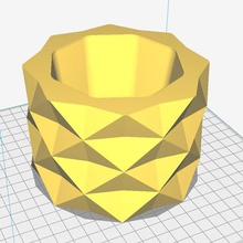 geométrica de la olla casa maceta geometría geométricas el moho baja poli planta 3d print model - Mito3D