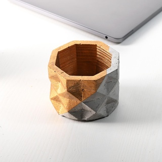 geometric pot planter concrete 3d print model - Mito3D