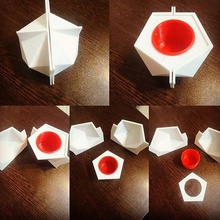géométriques pot moule outil de vase moulage l'usine planteur 3d print model - Mito3D
