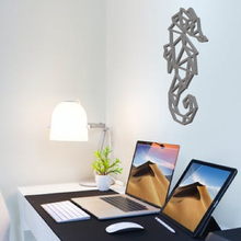 geometric seahorse wall sea horse 3d print model - Mito3D