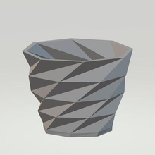 geometrisch geformt Topf Pflanzen skalierbar Größe 3d etc 3d print model - Mito3D