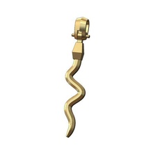 geometric snake pendant bail 3d print model jewelry serpent printable gold silver charm fashion gents 3d print model - Mito3D