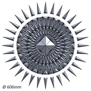 geometrisch Sohn Kunst pla wandbild bild mathematische Dekorations stl Mauer dcor dreiecke Sonne Pyramide 3d print model - Mito3D