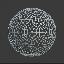 geométrico esfera 2 decoração mobília 3d print model - Mito3D