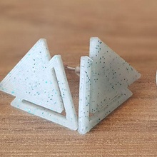 geométrico viga brincos joalheria moda único 3d print model - Mito3D
