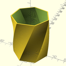 geometric twist vase art easy geometry sculptures 3d print model - Mito3D