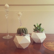 geometric vase home succulent 3d print model - Mito3D