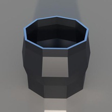 geométricas vaso casa 3d print model - Mito3D
