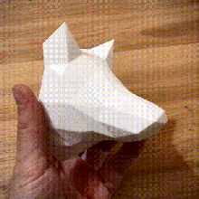 géométrique Loup tête art modèle 3d impression animal poly 2021 calamar chien compagnie chiot 3d print model - Mito3D