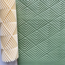 geométrico zigzag rodillo polímero arcilla cortadores textura 3d print model - Mito3D