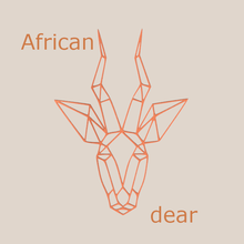 geometrical 'african dear' wall deco decoration geometric dear geometry african africa 3d print model - Mito3D