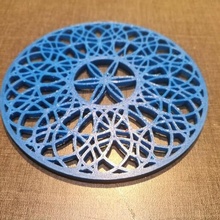 geometrico fiore cerchio 3d print model - Mito3D