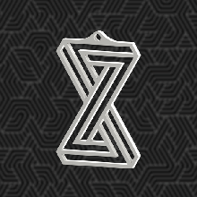 geometrically impossible keychain 1 tool stylish style unique custom customisable free high poly gadget various games home art geometry shape shapes penrose triangle rectangle cults3d cults 3d 3d print model - Mito3D