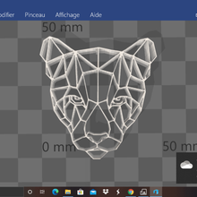 geometrically shaped puma 3d print model - Mito3D