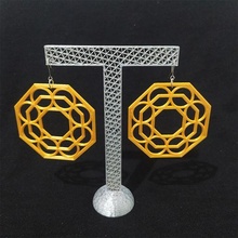 geometriczarcz2 jewellery earrings tendrils accessories fashion woman 3d print model - Mito3D