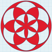 geometry 2 art decor wall symbol symbolism zen mandala circle 3d print model - Mito3D