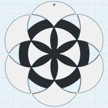 geometry 3 art decor wall symbol symbolism zen mandala circle 3d print model - Mito3D