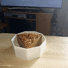 geometría bocadillo cuenco ii pistachio geometry snack bowl home 3d print model - Mito3D