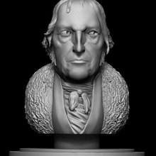 georg wilhelm friedrich hegel history philosophy zbrush fanart bust sculpture 3d print model - Mito3D