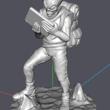 george alien lost space game figure miniature 3d print model - Mito3D