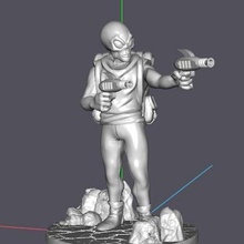 George extraterrestre attaque Jeu figure miniature 3d print model - Mito3D
