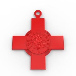 george cross uk malta medal 3d print model - Mito3D
