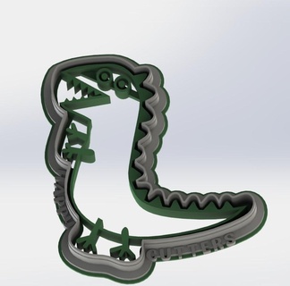 George domuz Dinozor kurabiye kesici kesiciler pepa dino kükreme 3d print model - Mito3D