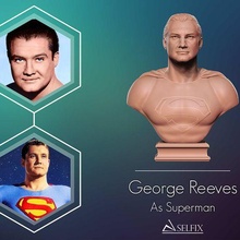 George Reeves Büste Skulptur 3d drucken Modell Kunst Porträt Darsteller Skulpturen Statue Übermensch 3d print model - Mito3D