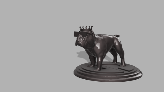 Gürcistan buldoglar kral bulldog buldoglargeorgia ekibi atina köpek kovboy 3d print model - Mito3D