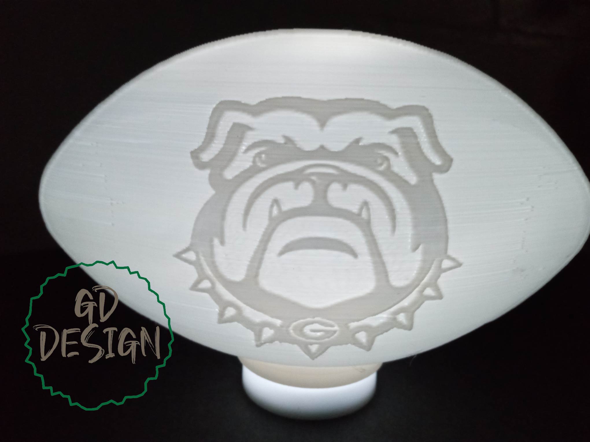 georgia bulldogs football light tealight reading party cor 3D print model - Mito3D
