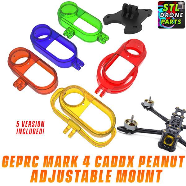 geprc mark 4 caddx peanut adjustable mount caddxfpv 3D print model - Mito3D