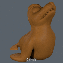 gerald impression facile pas de soutien art animal dessin animé luifer disney pixar figure finding dory le monde nemo modèle la sculpture lion supportless 3d print model - Mito3D
