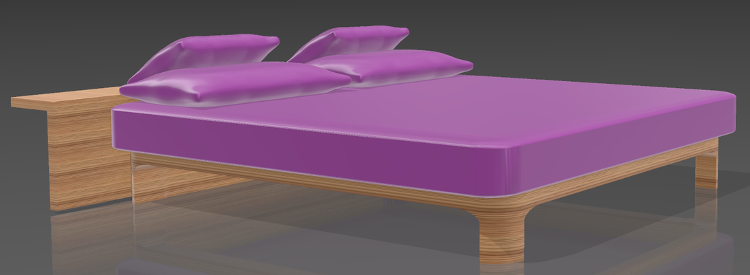 geraldina cama casa duplo casamento mobília 3d print model - Mito3D