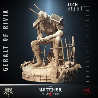 geralt of rivia art witcher collectible toy readytoprint thewitcher3 geraltofrivia fantasy warrior 3d print model - Mito3D