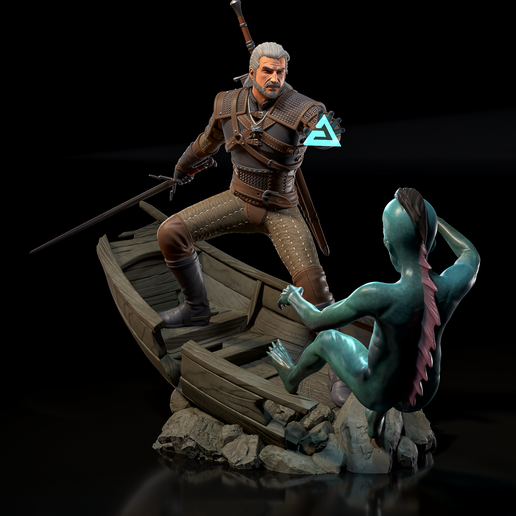 Geralt Rivia Sanat Cadı 3 Ciri Yennefer fantezi masaüstü dnd heykelcik oyun hayran tris vesemir boğucu canavar madalyon 3D print model - Mito3D
