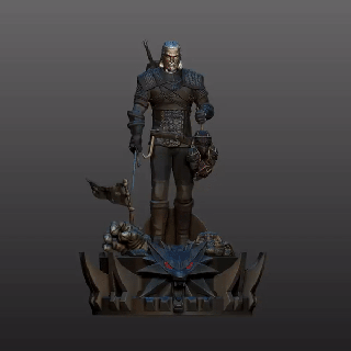 geralt rivia - witcher wild hunt Game game console toy figure art monster ps5 ps4 xbox sony microsoft cdredproject sword shield gaming action 3d print model - Mito3D