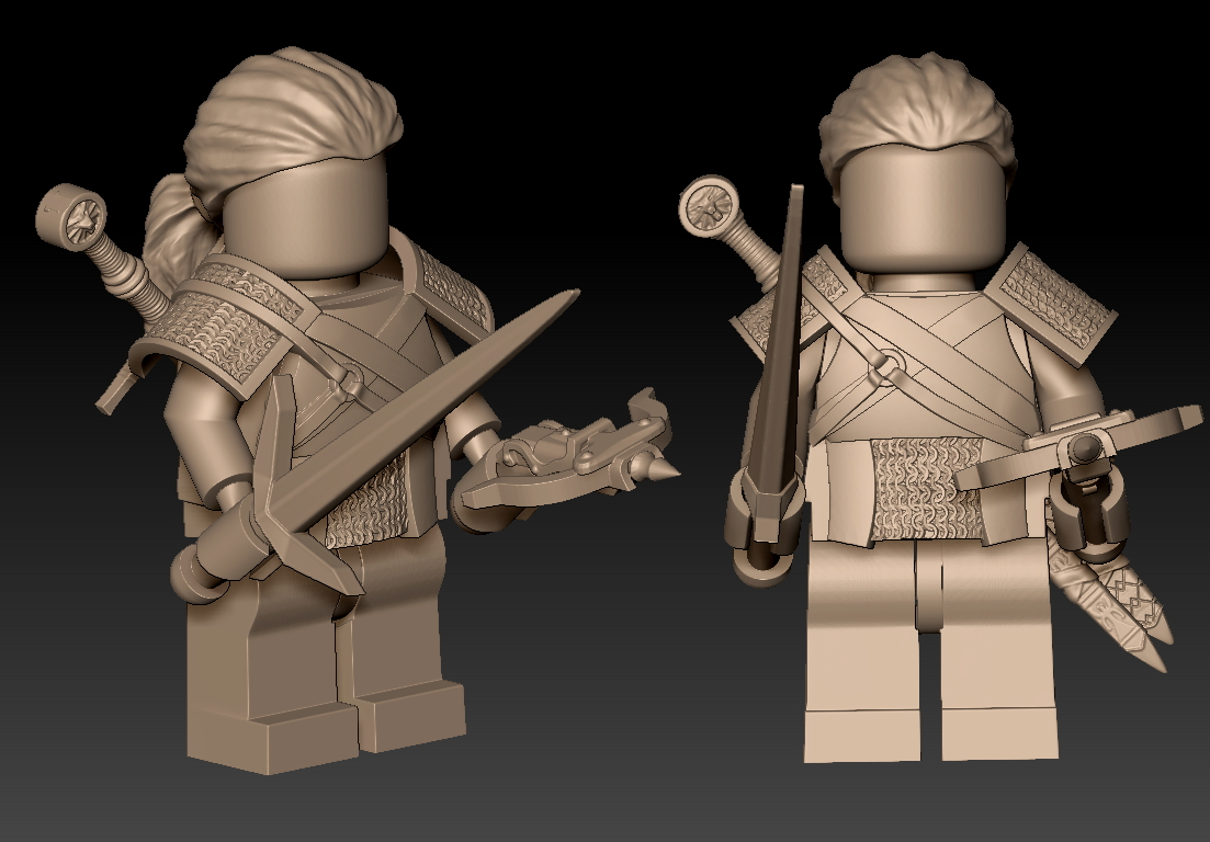 Geralt sorceleur Douane ensemble legocustom geraltwitcher 3D print model - Mito3D