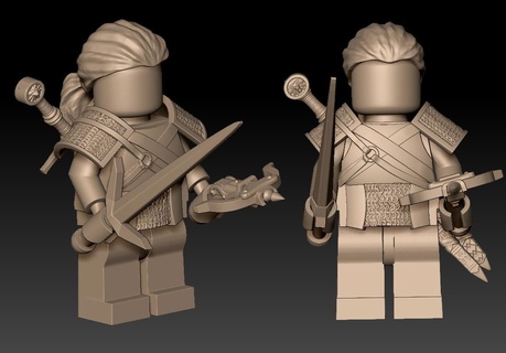 Geralt Cadı özel Ayarlamak legoözel lego büyücüsü geralt büyücü 3d print model - Mito3D