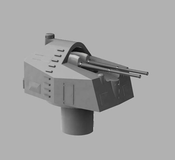 Tedesco aa torretta type39 tabletopp corazzata anti aria 3d print model - Mito3D