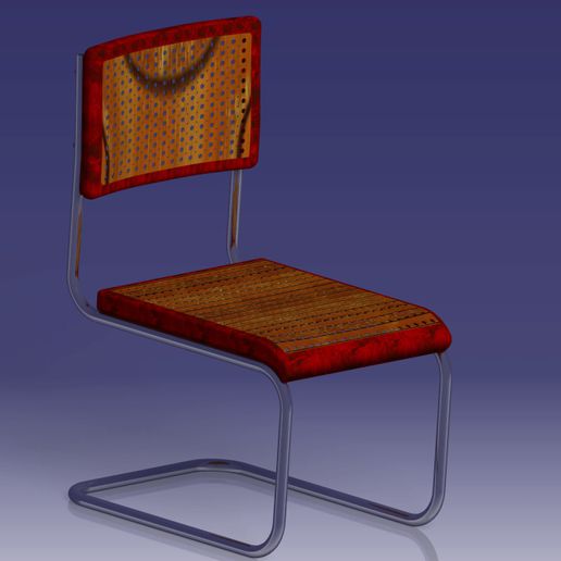 alemão Bauhaus cadeira 3D print model - Mito3D