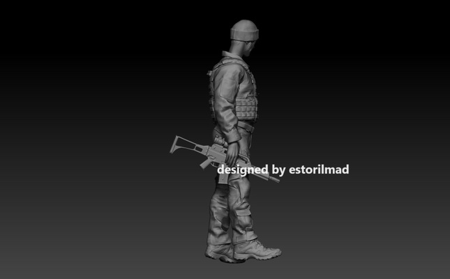 almanca bundeswehr asker düşük g36 v1 savaş vietnam hummer humvee idf irak rusya sherman ukrayna amerikan ordu heykelcik minyatür gazze ww2 us 3d print model - Mito3D