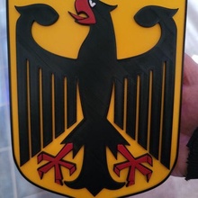 german coat arms multi-color germany of 3d print model - Mito3D