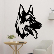 german dog decor art 2d wall sticker animal 3d print model - Mito3D