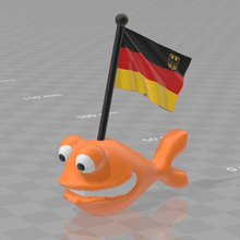 german fish claus - color printable file includet steckerlfisch art sculptures 3d print model - Mito3D