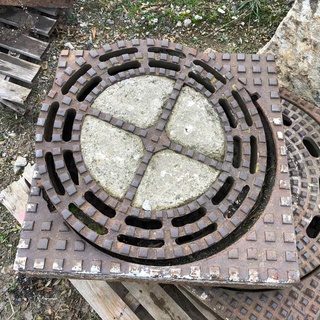 german manhole cover mod 2 sewer manhole wwii germany germany gave diorama  3d print model - Mito3D