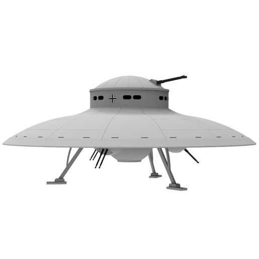 Tedesco medio attacco piattino durante seconda guerra mondiale ufo 3D print model - Mito3D